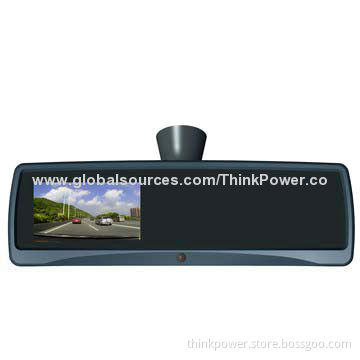 Smart Rear-view Mirror Car DVR with G-sensor, GPS Tracker